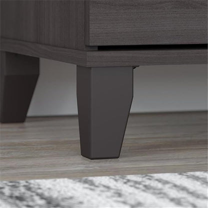 Pemberly Row Contemporary 2 Drawer Lateral File Cabinet in Storm Gray