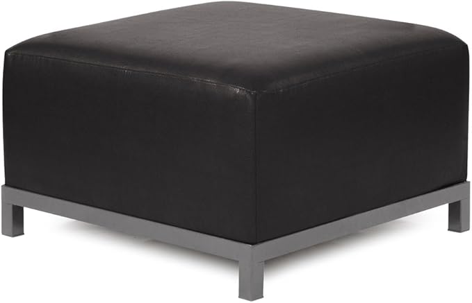 Howard Elliott Axis Chair with Cover for Both Indoor & Outdoor Seating, Cushioned Chair & Seating Titanium Frame Chair for Living Room, Office and Bedroom, 30.5 x 32.5 x 30 Inches, Avanti Black