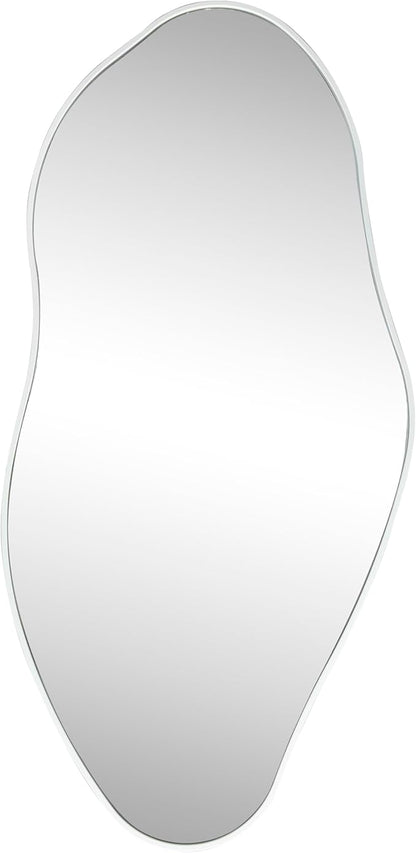 JONATHAN Y MIR200B Everly 20 in. W x 42 in. H Large Irregular Framed Decorative Wall Mirror, for Bathroom, Living Room, Bedroom, Red