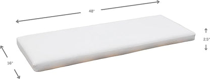 Tommy Bahama Bench Cushion, 48" X 16" X 2.5", Bamboo Bay Bone