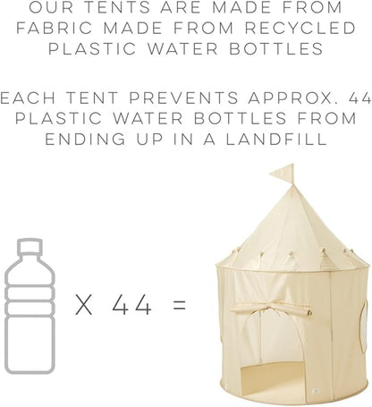 3 Sprouts Kids Play Tent - Sustainable Recycled Fabric – Fun Spacious Childs Playhouse for Indoor Games for Boys & Girls - Durable Fort Pop Up House for Toddlers & Children Age 3-10 - Terrazzo Clay
