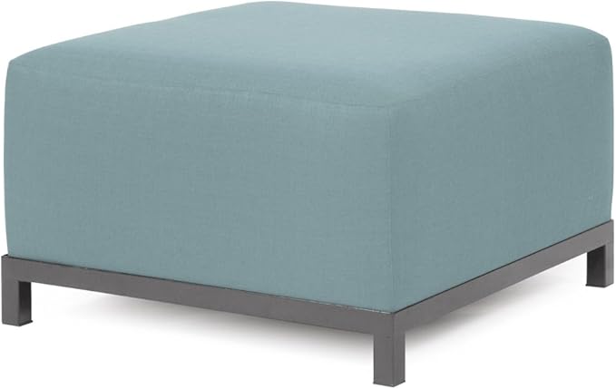 Howard Elliott Axis Chair with Cover for Both Indoor & Outdoor Seating, Cushioned & Seating Titanium Frame for Living Room, Office and Bedroom, 30.5 x 32.5 x 30 Inches, Sterling Breeze