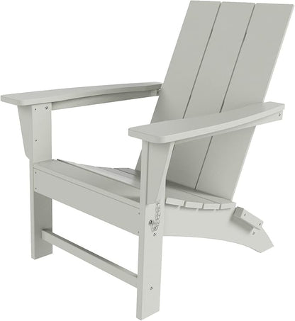 Costaelm Folding Adirondack Chairs, Outdoor Patio Adjustable Lawn Chairs, Weather Resistant Outside Firepit Chairs for Porch, Poolside, Garden, Backyard Deck, Sand