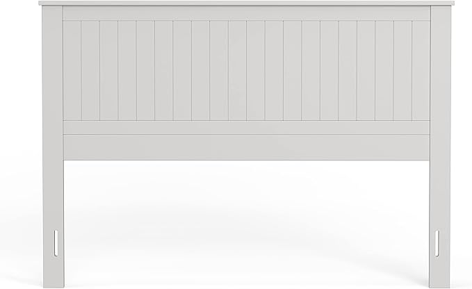Glenwillow Home Wainscott Wood Panel Headboard in White - Queen Size