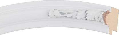 OVALCREST Oval Beveled Wall Mirror for Home Decor - Florence Style - Linen White - 28" x 22"