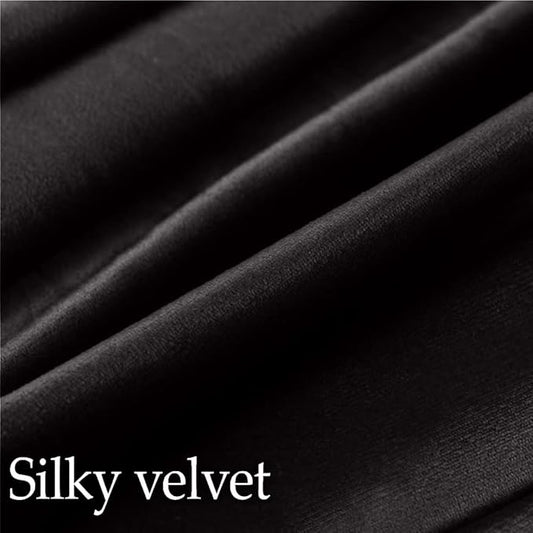 lalaLOOM Velvet Throw Pillow Covers, Set of 2, 20x20 Decorative Square Pillows Home Decor, Soft Accent Cases, Silky Machine Washable Pillowcases for Sofa, Couch, Bedroom, Living Room, Jet Black
