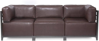 Howard Elliott Axis Chair with Cover for Both Indoor & Outdoor Seating, Cushioned Chair & Seating Titanium Frame Chair for Living Room, Office and Bedroom, 30.5 x 32.5 x 30 Inches, Avanti Pecan