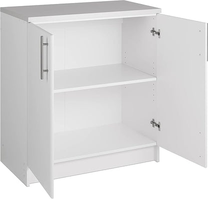 Prepac Elite 32" Storage Cabinet, White Storage Cabinet, Base Cabinet, Bathroom Cabinet with 1 Adjustable Shelf 18" D x 32" W x 36" H, WEB-3216
