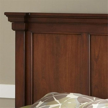 BOWERY HILL Traditional Wood Queen Headboard in Brown Finish