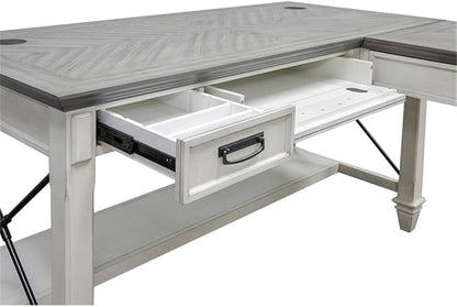 Martin Furniture Open L-Desk, White