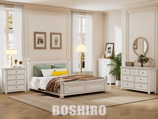 White Dresser for Bedroom, 7 Drawers Dresser, Closet Cabinet with 7 Storage Drawers for Home Office, Study Room