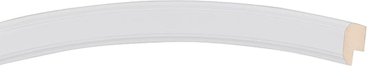 OVALCREST Oval Beveled Wall Mirror for Home Decor - Toronto Style - Linen White - 26" x 20"
