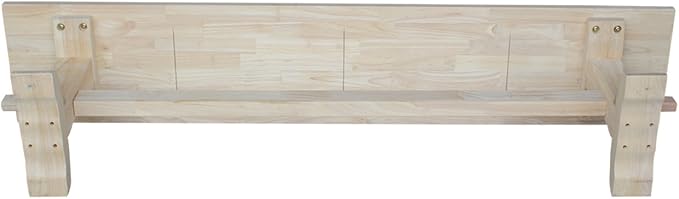 Solid Parawood Trestle Bench Unfinished 72", Kitchen/Dining Furniture, Sturdy & Reliable, Paint or Stain in Any Color, 450 lb Capacity, Entryway, Living Room, Family Room, Breakfast Nook, Unfinished
