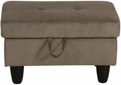 Ottoman Storage Ottoman Bench Corduroy Footrest Footstool with Hinged Lid for Living Room, Bedroom, Entryway, Brown, 28.5"X19"X17.5"