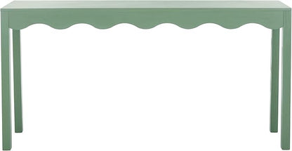 SAFAVIEH Home Collection Lilith Farmhouse French Country Sage Wavy Console Table for Entryway, Living Room, Foyer