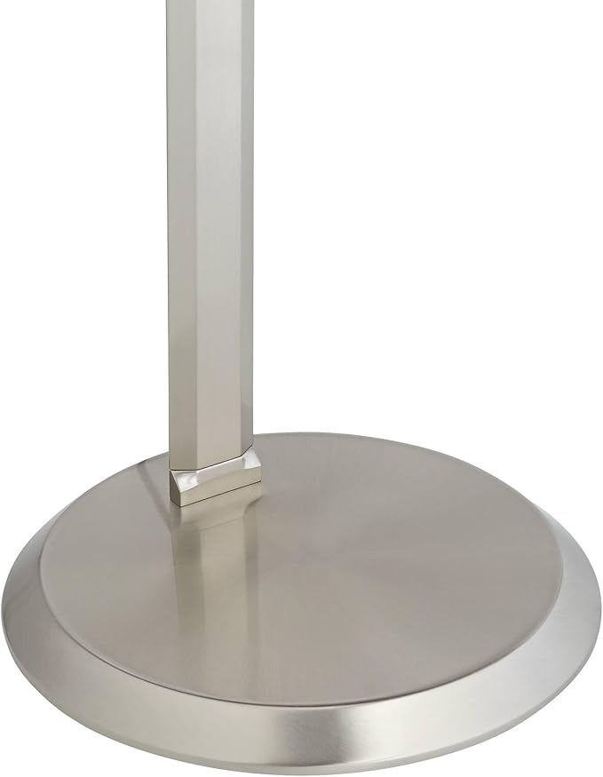 Possini Euro Design Kobie Modern Industrial 50" Tall Standing Floor Lamp Task LED Dimmable Silver Metal Satin Nickel Finish for Living Room Bedroom House Reading Office Home Decor Entryway