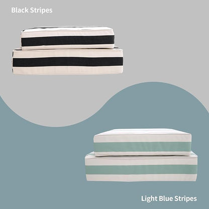 Outdoor Seat Cushions Set for Patio Furniture Thick Patio Cushion Set Weather-Resistant Cushions 23.6" W x 23.6" D x 5” T,Grey Stripes