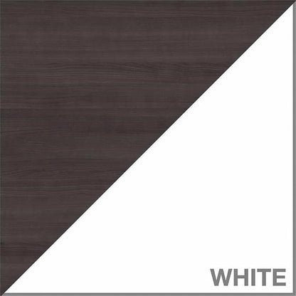 Pemberly Row Wood 2 Drawer Lateral File Cabinet in White and Storm Gray