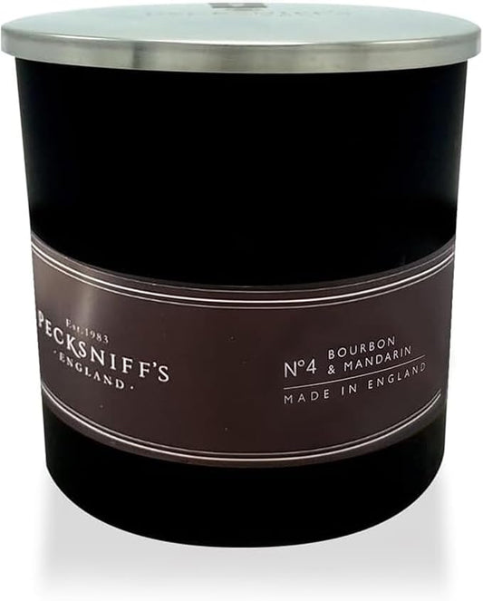 Pecksniffs Black Bourbon & Mandarin Scented Candle | 1 Wick, 184g/6.49oz