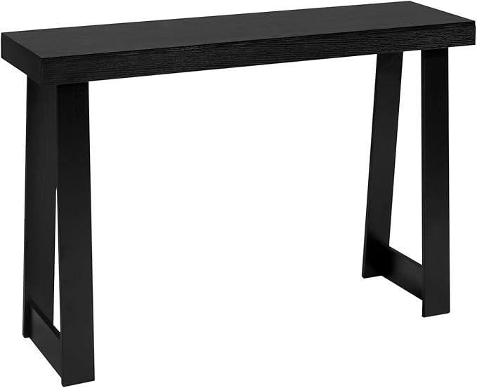 VEVOR 46 in Console Table, Modern Desk Behind The Couch, Wooden Rectangle Entrance Desk, Narrow Long Sofa Table Accent Stand for Hallway, Bedroom, Living Room, Foyer, Easy Assembly, Black