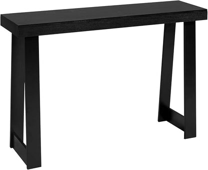 VEVOR 46 in Console Table, Modern Desk Behind The Couch, Wooden Rectangle Entrance Desk, Narrow Long Sofa Table Accent Stand for Hallway, Bedroom, Living Room, Foyer, Easy Assembly, Black