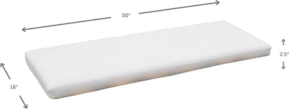 Tommy Bahama Bench Cushion, 50" X 16" X 2.5", Bamboo Bay Bone