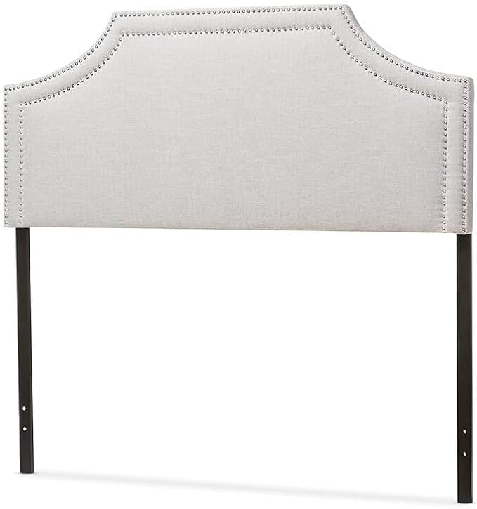 Maykoosh Eclectic Elegance Allure Modern and Contemporary Fabric Upholstered Headboard, Nailded Trim Head Board