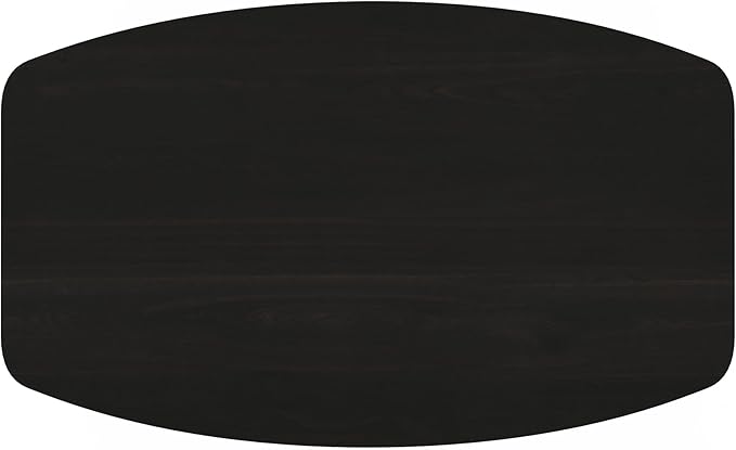 Furinno Simple Design Coffee Table, 2-Tier Modern Coffee Table with Lower Shelf, Round Corner Side Table, for Living Room, Bedroom, Home Office, Espresso