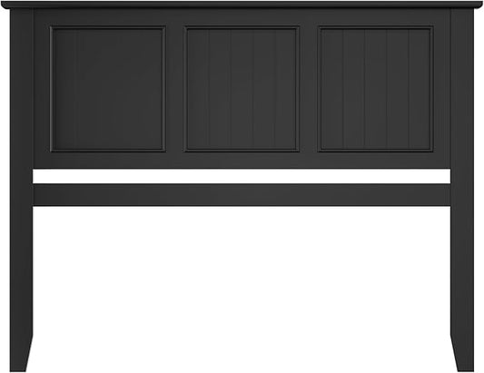 Scurrty Antique Style Wood Headboard Queen Size, Modern Headboard with Vintage Wood Frame, Bedroom Furniture (Black)