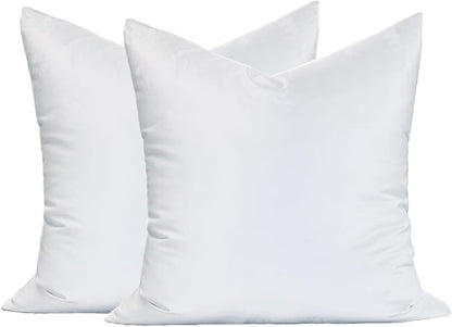 MoonRest® Synthetic Down Alternative 15x15 Square Pillow Insert Form, for Decorative Throw Pillow, Sofa, Cushions, Body and Bed - Pack of 2- Size 15“X 15”
