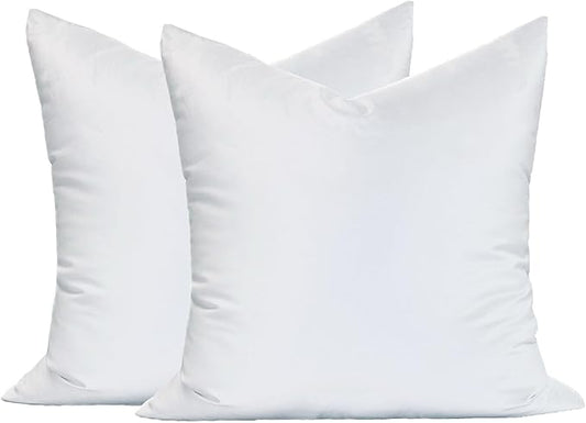 MoonRest® Synthetic Down Alternative 17x17 Square Pillow Insert Form, for Decorative Throw Pillow, Sofa, Cushions, Body and Bed - Pack of 2- Size 17” X 17”