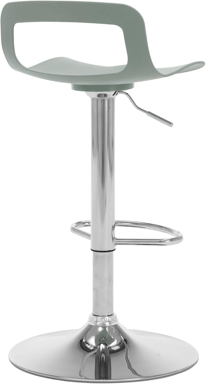 NOBPEINT Contemporary Chrome Air Lift Adjustable Swivel Bar Stool (2 Pieces, ‌Mint Green)
