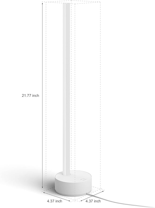 Philips Hue Signe Smart Table Lamp, White - White and Color Ambiance LED Color-Changing Light - 1 Pack - Control with Hue App - Compatible with Alexa, Google Assistant, and Apple Homekit