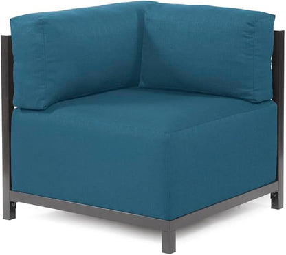 Howard Elliott Axis Chair with Cover for Both Indoor & Outdoor Seating, Cushioned Chair & Seating Titanium Frame Chair for Living Room, Office and Bedroom, 30.5 x 32.5 x 30 Inches, Seascape Turquoise