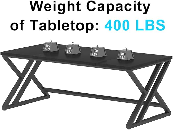 LVB 70.8" Black Computer Desk, Large Industrial Pc Study Home Office Desk, Long Modern Wood Gaming Work Writing Desk for 2 Person, Farmhouse Double Workstation Executive Desk with Storage in Bedroom