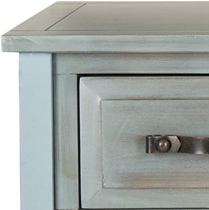 Safavieh Home Collection Aiden Barn Blue 3-Drawer Bottom Shelf Console Table