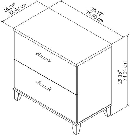 Pemberly Row Lateral File Cabinet in Mocha Cherry - Engineered Wood