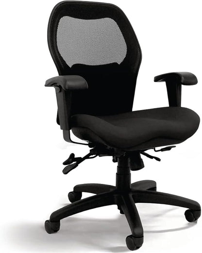 Seating Sola LT Ergonomic Office Chair | Comfortable Mid Back Computer Chair | Back Support Office Chair | Ultra-Soft | Ergonomic Lumbar Support Chair | (Steel Gray)