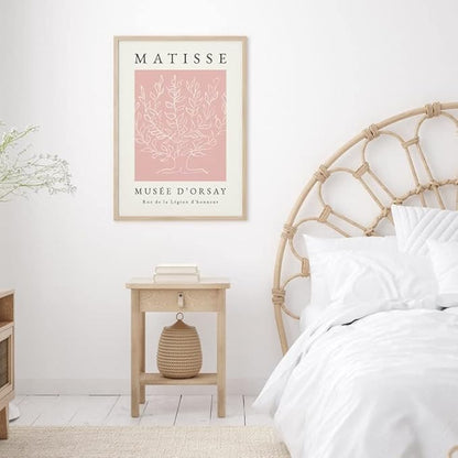 Matisse Wall Art Decor Set of 3,Abstract Matisse Wall Art Exhibition Posters,Unframed Pink Tree Wall Art,Truly Quality Canvas Prints for 11x14in,Art Poster Decoration for Kitchen,
