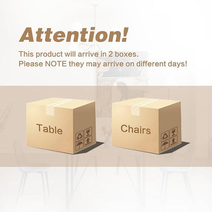 4 Chair Dining Table Set，Dinner Table Set for 4，55'' Kitchen Table and PU Leather Chairs Set of 4, 5 Piece Dining Table Set for Kitchen Dining Room