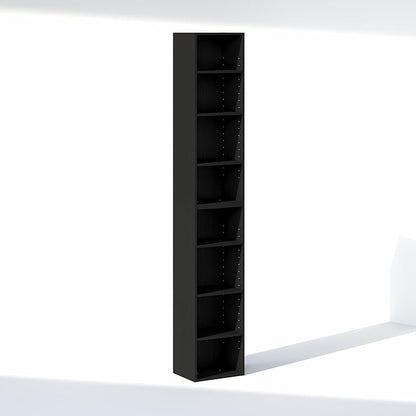 Furinno PASIR 8-Tier Closet Organizers and Storage, Open Shelf, Storage Organizer, 12-Inch Width, for Closet, Bedroom, Blackwood