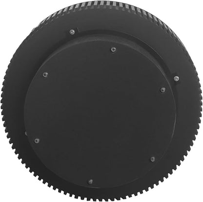 31.5'' Round Coffee Table for Living Room, Fluted Coffee Table with Hidden Storage, Solid Wood Veneered Circle Table, Modern Tea Table for Small Space Apartment (Black)