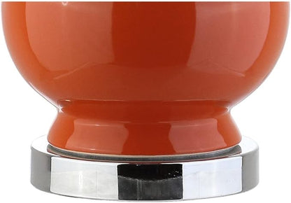 JONATHAN Y JYL4023A Bowen 27.5" Ceramic LED Table Lamp Contemporary Transitional Bedside Desk Nightstand Lamp for Bedroom Living Room Office College Bookcase LED Bulb Included, Coral
