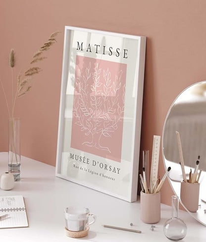 Matisse Wall Art Decor Set of 3,Abstract Matisse Wall Art Exhibition Posters,Unframed Pink Tree Wall Art,Truly Quality Canvas Prints for 11x14in,Art Poster Decoration for Kitchen,