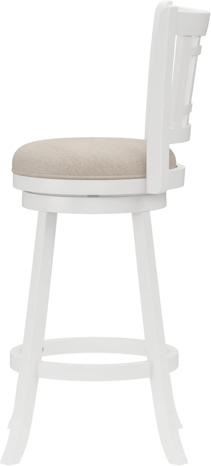 Hillsdale Fairfox 30.5" Wood Swivel Bar Height Stool, White