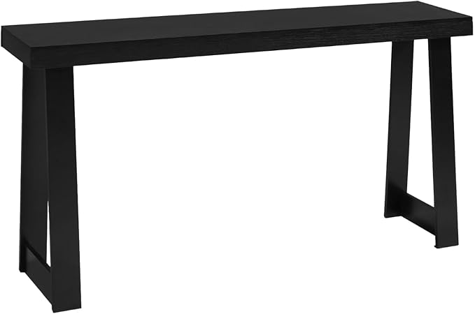 VEVOR 56 in Console Table, Modern Desk Behind The Couch, Wooden Rectangle Entrance Desk, Narrow Long Sofa Table Accent Stand, Ideal for Hallway, Bedroom, Living Room, Foyer, Easy Assembly, Black