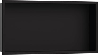 hansgrohe XtraStoris Original Recessed Wall Niche with Integrated Frame 12"x 24"x 4" in Matte Black, 56064670