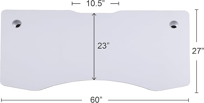 ApexDesk Elite Pro Series 60" x 27" Electric Height Adjustable Stand up Desk, Sit Stand Home Office Desk, Computer Desk - Curved White