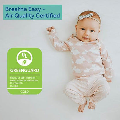 Sealy Baby Posture Haven Orthopedic Antibacterial 2 Stage Waterproof Crib Mattress plus Toddler Bed Fit, 204 Premium Coils, GREENGUARD Gold Certified, Safety & Quality Tested, Made in USA, 52"X28"