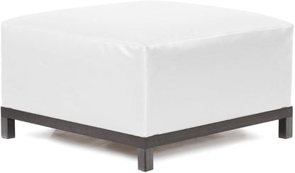 Howard Elliott Axis Modern Patio Chair, Titanium Frame, Atlantis White, Gusseted Back Cushions, Hand-Painted Finish, 30.5 x 32.5 x 30 Inches